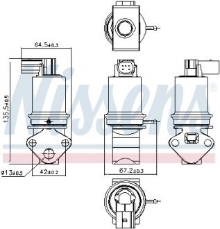 Клапан рециркуляціі ВГ (EGR) First Fit NISSENS 98202 (фото 1)