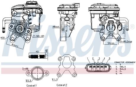 NISSAN Клапан системи рециркуляції ВГ RENAULT NISSENS 98555