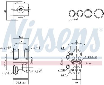 Розширювальний клапан кондиціонера NISSENS 999428