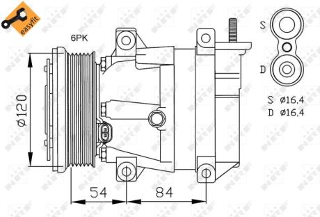 Компресор кондиціонера NRF 32484