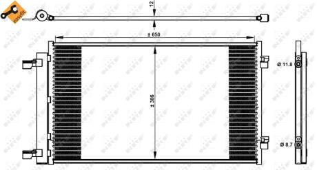 Радіатор кондиціонера NRF 350339
