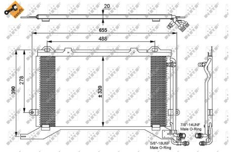 Радіатор кондиціонера NRF 35240