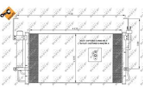 Радіатор кондиціонера NRF 35429