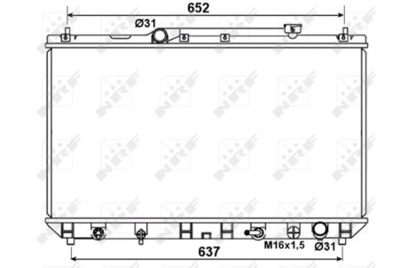 Радіатор охолодження двигуна NRF 53374