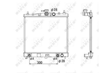 Радіатор охолодження двигуна NRF 53535