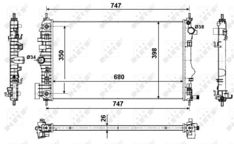 Радіатор охолодження NRF 53775