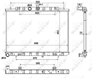 Радіатор охолодження NRF 53911