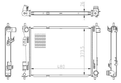Радіатор охолодження NRF 550039