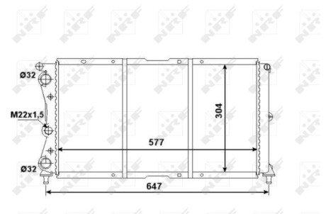 Радіатор охолоджування NRF 58955