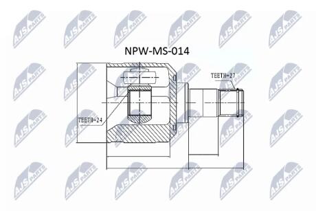 Шрус піввісі NTY NPWMS014