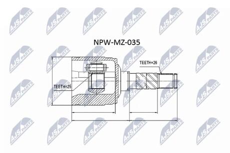 Шрус піввісі NTY NPWMZ035