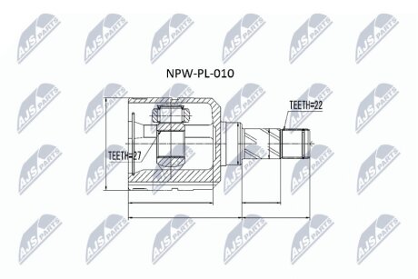 ШРУС НАРУЖНИЙ NTY NPWPL010