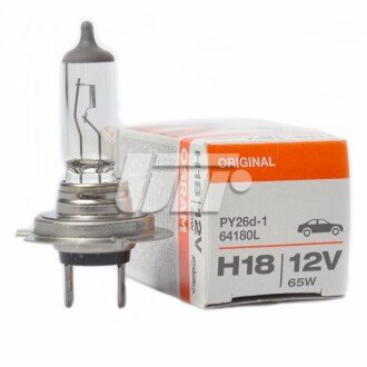 Автолампа Original H18 PY26d-1 65 W прозрачная OSRAM 64180L