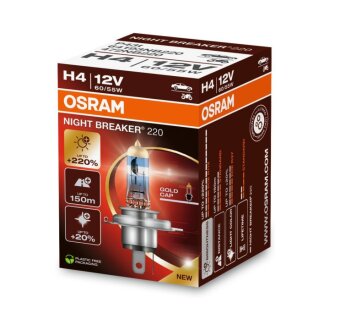 Автолампа Night Breaker 220 H4 12V 60/55W P43T OSRAM 64193NB220