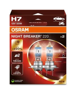 Автолампа Night Breaker 220 H7 12V 55W PX26D к/т 2 шт OSRAM 64210NB220-2HB