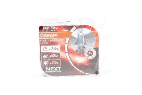 Лампа H7 12V 55W PX26D Box NIGHT BREAKER LASER NG OSRAM 64210NLHCB