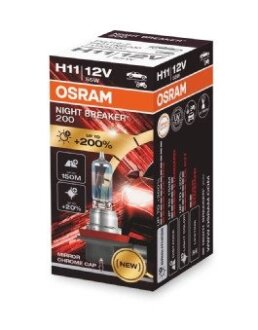 Автолампа NIGHT BREAKER(+200) H11 12V OSRAM 64211NB200