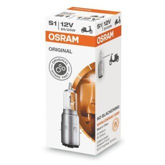 Автолампа S1 BA20d 25 W прозрачная OSRAM 64326 (фото 1)