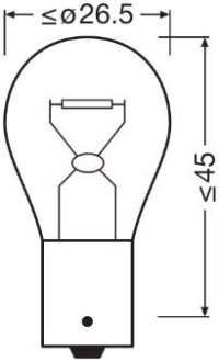 Автолампа PY21W 12V BAU15s (к/т 2 шт) OSRAM 7507-2BL