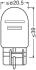 Автолампа 21/5W 12V W3X16Q (к/т 2 шт) OSRAM 7515-2BL (фото 3)