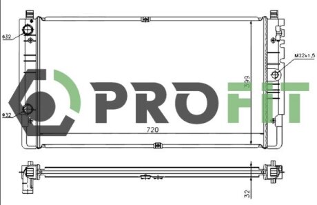 Радіатор охолоджування PROFIT 1740-0010 (фото 1)