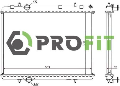 Радіатор охолоджування PROFIT 1740-0089 (фото 1)