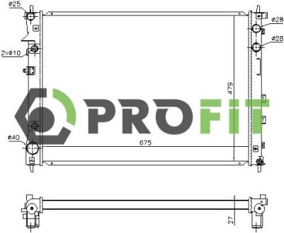 Радіатор охолоджування PROFIT 1740-0353