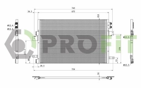 Конденсер кондиціонера PROFIT 1770-0501