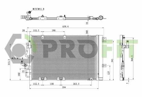 Конденсер кондиціонера PROFIT 1770-0539