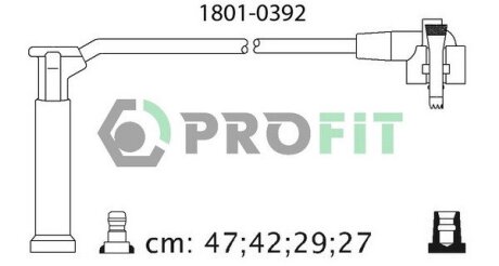 Комплект кабелів високовольтних PROFIT 1801-0392