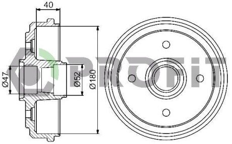 Барабан гальмівний PROFIT 5020-0015 (фото 1)