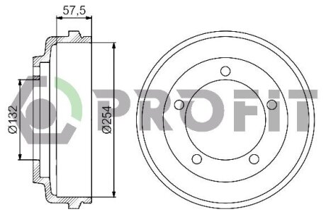 Барабан гальмівний PROFIT 5020-0029 (фото 1)