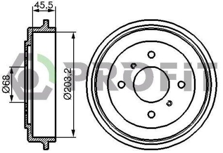 Барабан гальмівний PROFIT 5020-0059
