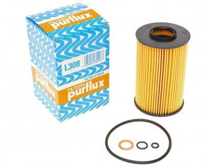 H=102mm Фильтр масляный вставка BMW E30/36/46 Purflux L308