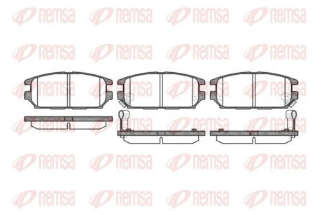 Колодки гальмівні дискові (комплект 4 шт) REMSA 0356.12