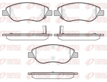 FIAT гальм. колодки перед. TIPO 1.6 20- REMSA 0860.12