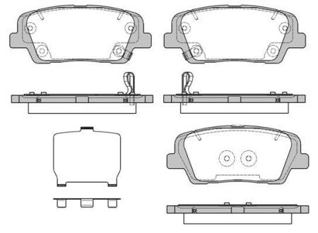 HYUNDAI гальмівні колодки задн.Sorento,Santa Fe 06- REMSA 1274.09