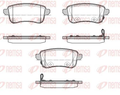 RENAULT Гальм. колодки задн. CAPTUR II (HF_) Blue dCi 115 (HFAD) 20-, ZOE (BFM_) ZOE 12- REMSA 1387.02