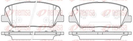 Гальмівні колодки передн.Opel Corsa D, PEUGEOT 1.6Hdi 09- REMSA 1398.12 (фото 1)