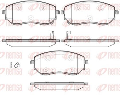 DB Гальм. колодки передн. X-CLASS (470) X 220 d 4-matic (470.211) 17-20 REMSA 1801.02