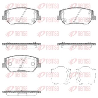 Колодки гальмівні дискові (комплект 4 шт) REMSA 1910.02