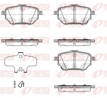 Колодки гальмівні дискові (комплект 4 шт) REMSA 1937.02