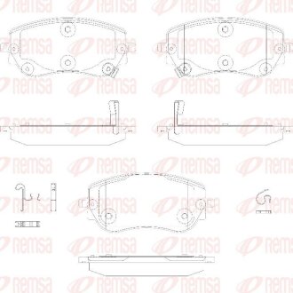 Колодки гальмівні дискові (комплект 4 шт) REMSA 1940.02