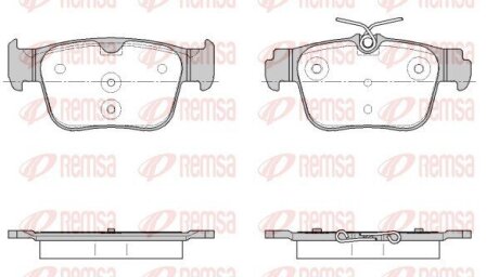 Колодки гальмівні дискові (комплект 4 шт) REMSA 1945.00 (фото 1)