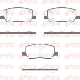 Колодки гальмівні дискові (комплект 4 шт) REMSA 1969.02