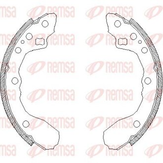 MAZDA Колодки гальмівні барабанні 626 1.6 83-12 /87 200X26 REMSA 4344.00