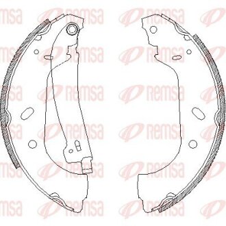 Колодки гальмівні барабанні REMSA 4417.01 (фото 1)