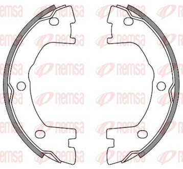 Колодки гальмівні барабанні (комплект 4 шт) REMSA 4640.00 (фото 1)