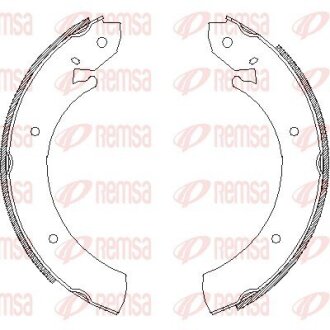 SSANGYONG Колодки гальмівні барабанні Kyron, Korando, Actyon, RENAULT, HYUNDAI REMSA 4701.00