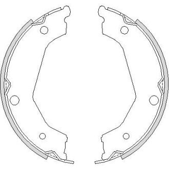 Колодки гальмівні барабанні REMSA 4732.00